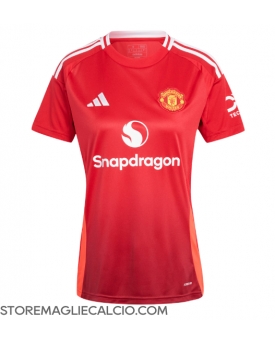 Manchester United Maglia Gara Casa Repliche 2024-25 Donna Maniche Corte